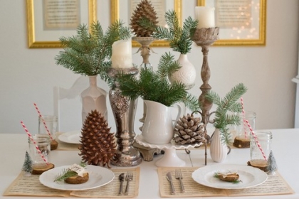 Muôn vàn cách trang trí bàn ăn đón Giáng sinh