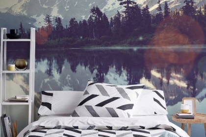 Những mẫu giấy dán tường đem cả thiên nhiên vào trong phòng ngủ