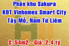 Bán căn  SA22302 phân khu Sakura KĐT Vinhome Smart City Tây Mỗ