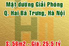 Bán nhà mặt đường Giải Phóng, Quận Hai Bà Trưng